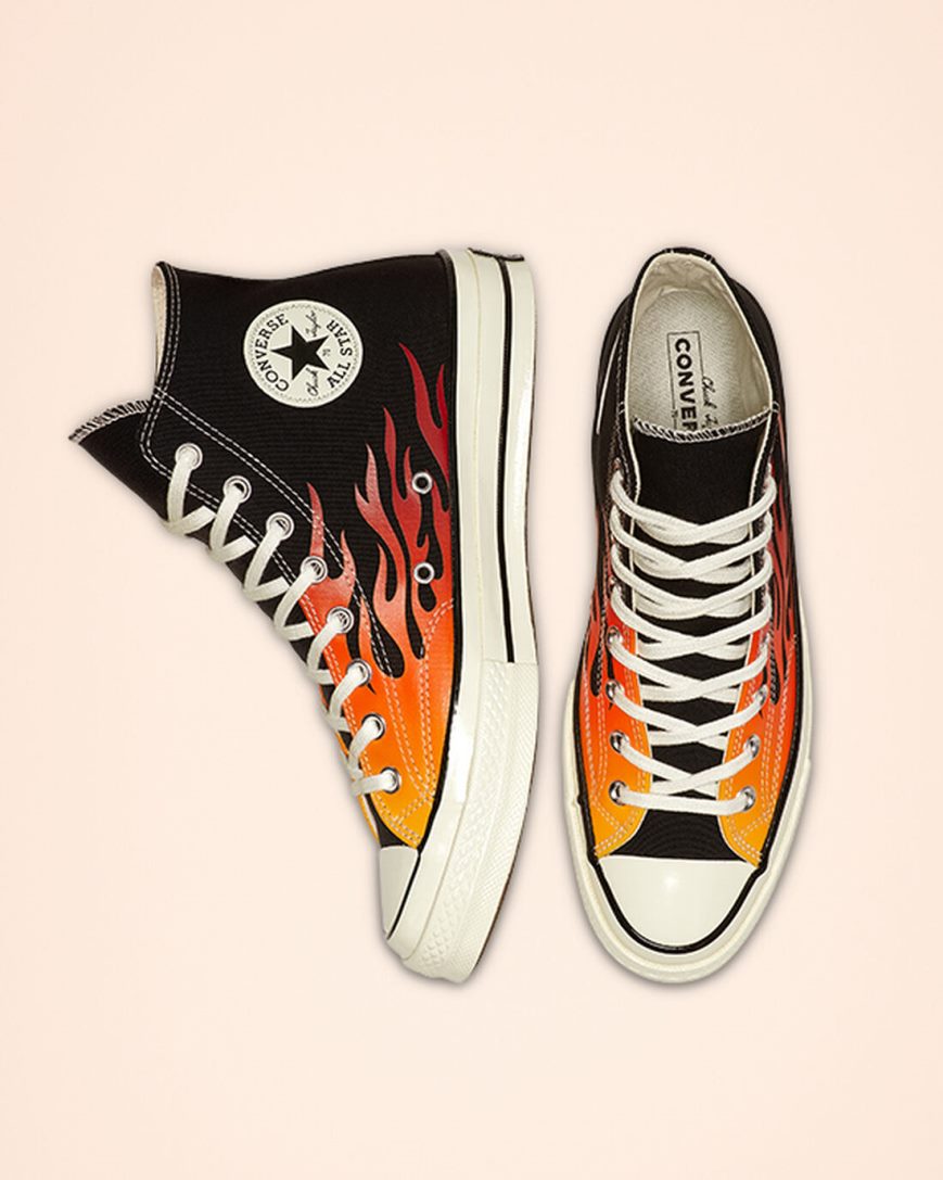 Tenis Converse Chuck 70 Archive Print Cano Alto Feminino Pretas Vermelhas | PT R038791